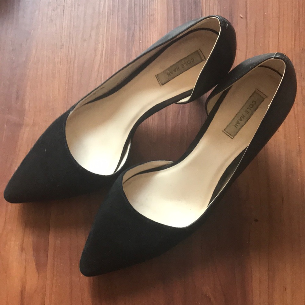 Cole Haan Black Suede pump women size 8